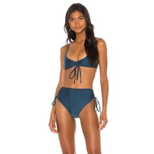 TULAROSA Swim RINI High Waist Bottom  Deep Sea NWT